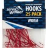 Jarvis Walker Chemically Sharpened Long Shank Hooks -Fishing Gear Shop 910 JW Worm Hooks 25pk
