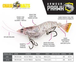 Chasebaits Armour Prawn -Fishing Gear Shop Chasebaitsarmourprawninfopage