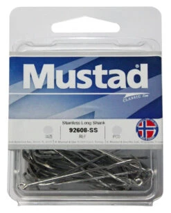 Mustad 92608SS Long Shank Stainless Steel Beak Hook Box -Fishing Gear Shop full 1516 92608SS pack