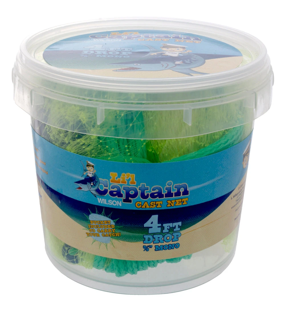 Wilson Lil Captain Cast Net Mono 4ft X 3/8inch 3 Wilson Lil Captain Cast Net Mono 4ft X 3/8inch