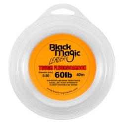 Black Magic Flurocarbon Leader -Fishing Gear Shop tough fluorocarbon trace leader 60lb new label